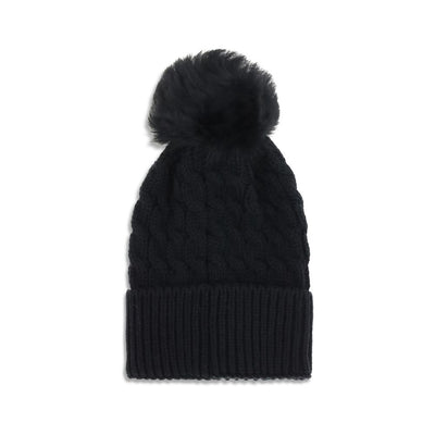 Moncler Grenoble Black Fleece Wool Beanie