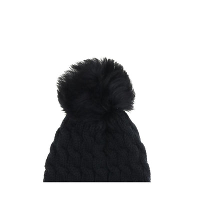 Moncler Grenoble Black Fleece Wool Beanie