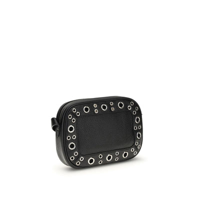 Valentino Garavani Black Leather Shoulder Bag