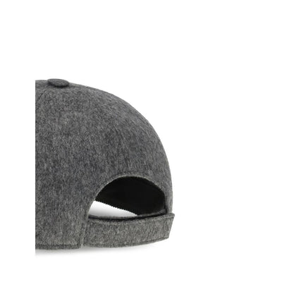 Fendi Gray Wool Cap (Baseball Hat)