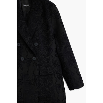 Desigual Black Polyester Women Coat