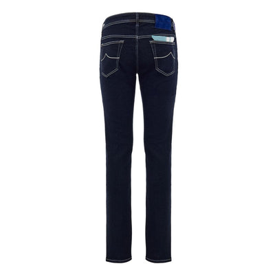 Jacob Cohen Blue Cotton Skinny Jeans