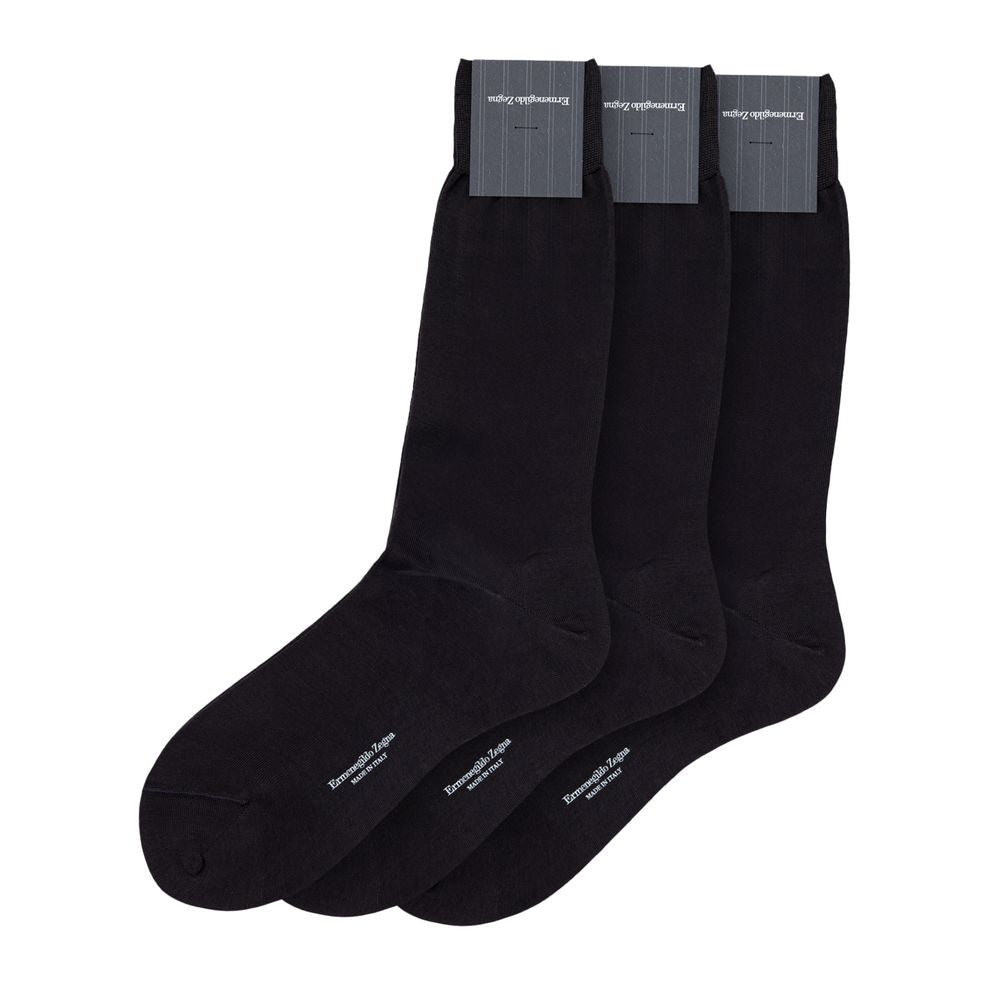 ZEGNA Gray Cotton Socks