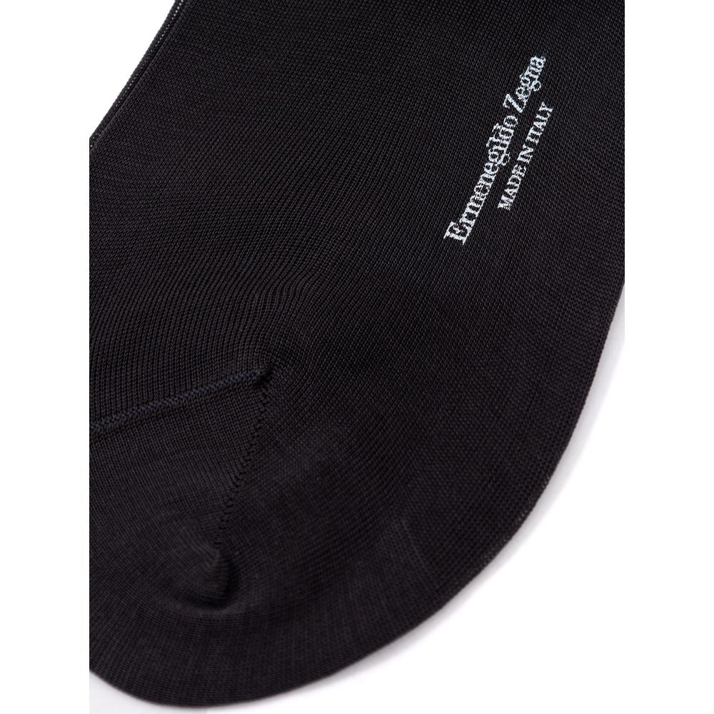 ZEGNA Gray Cotton Socks