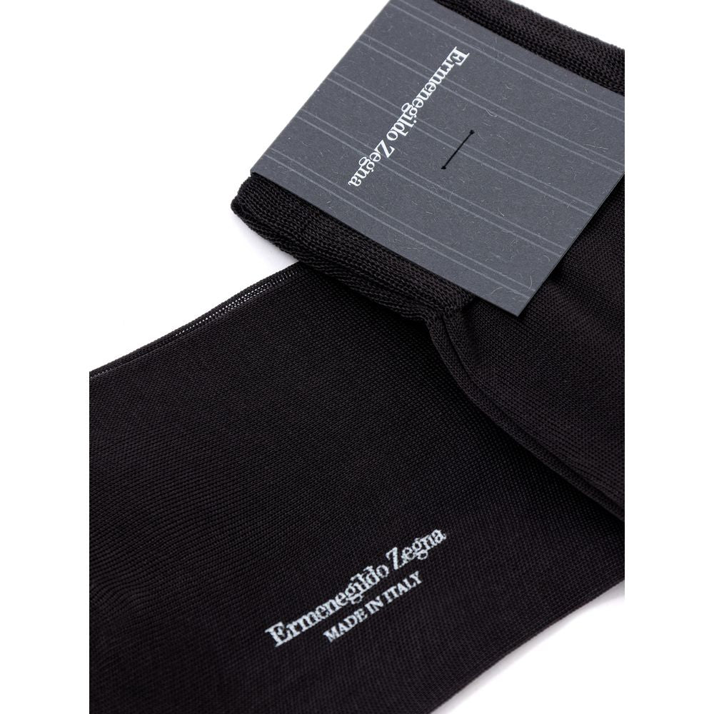 ZEGNA Gray Cotton Socks