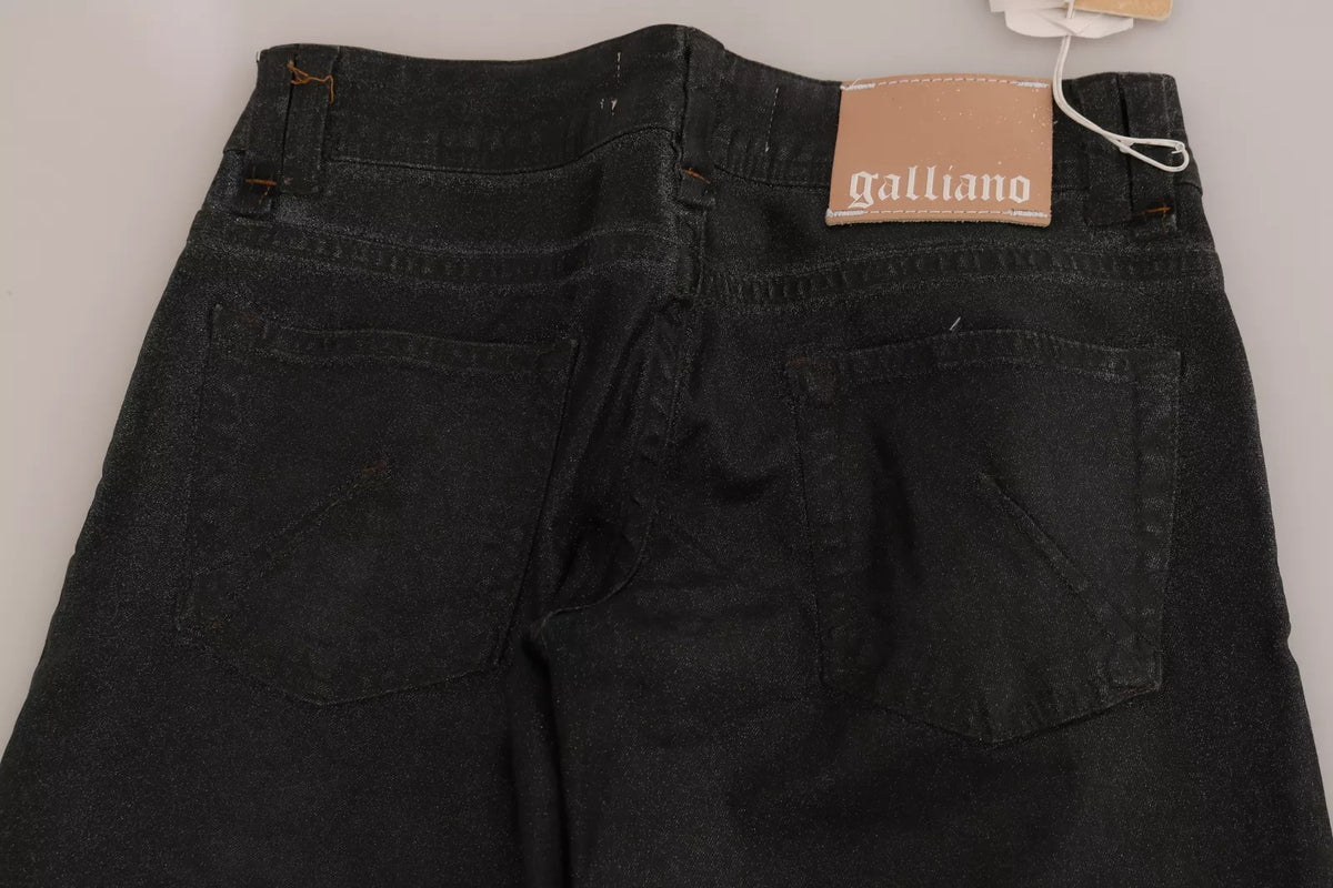 John Galliano Black Washed Low Waist Regular Leg Denim Pants - BrandFit 88