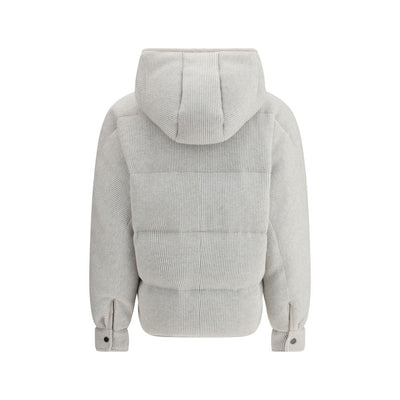 Brunello Cucinelli Gray Cashmere Full-Length Jacket