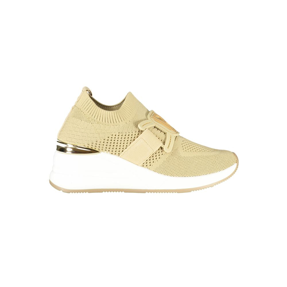 Laura Biagiotti Beige Polyurethane Women Sneaker