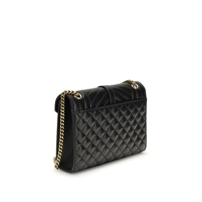 Saint Laurent Black Calf Leather Bos Taurus Shoulder Bag