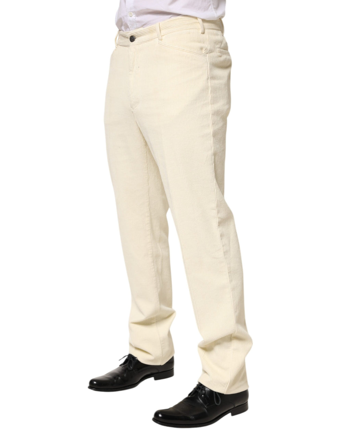 Burberry Beige Corduroy Cotton Straight Men Trouser Pants - BrandFit 88