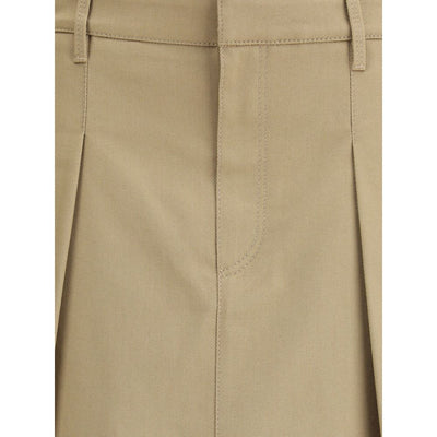 Brunello Cucinelli Beige Cotton Mini Skirt