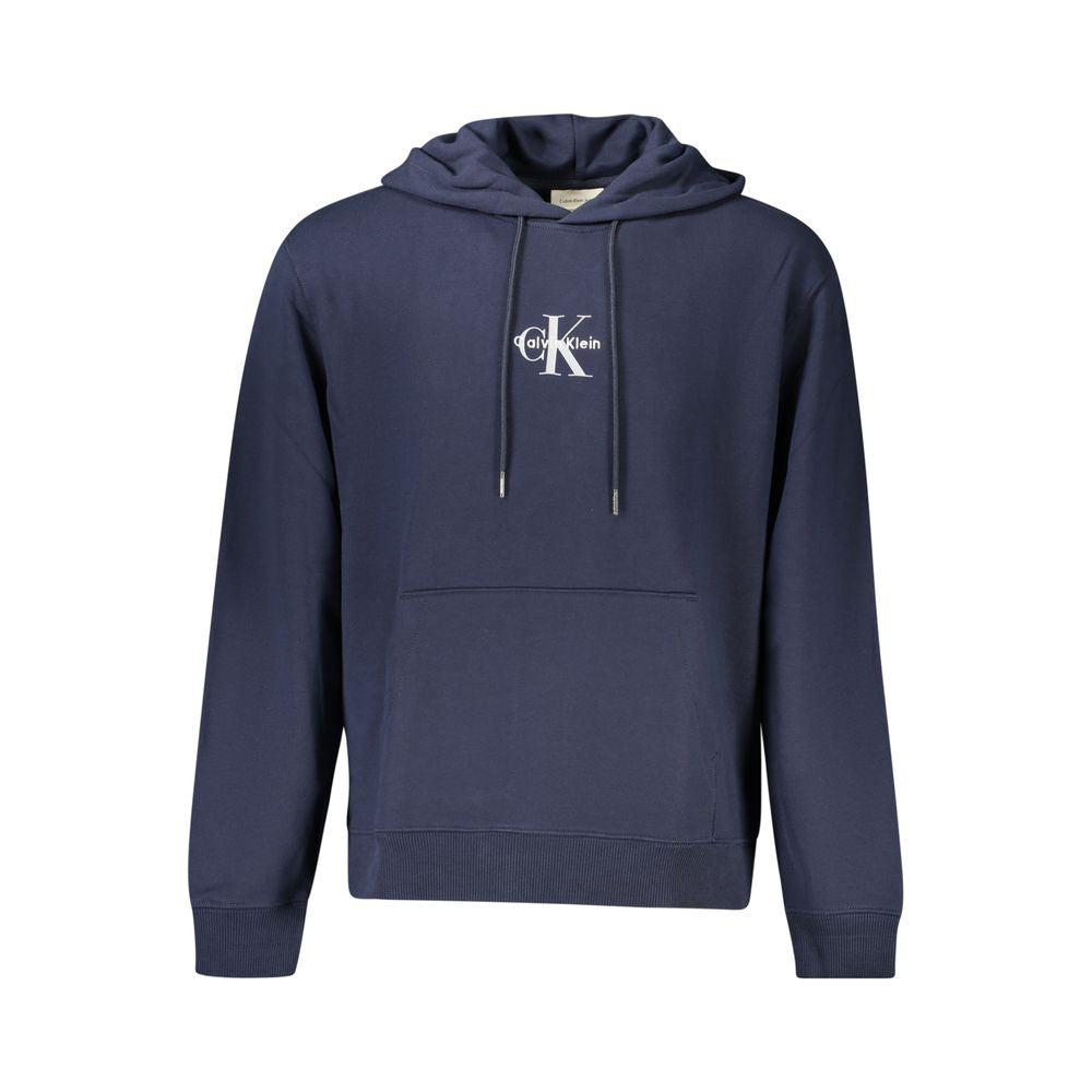 Calvin Klein Blu Cotton Men Sweatshirt