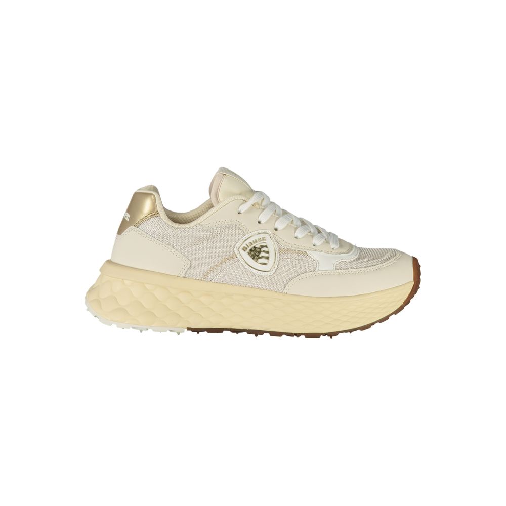 Blauer Beige Leather Women Sneaker