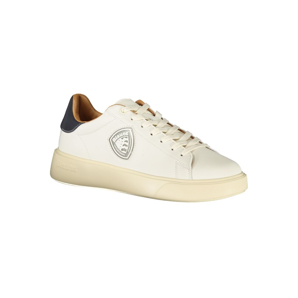 Blauer White Polyester Men Sneaker