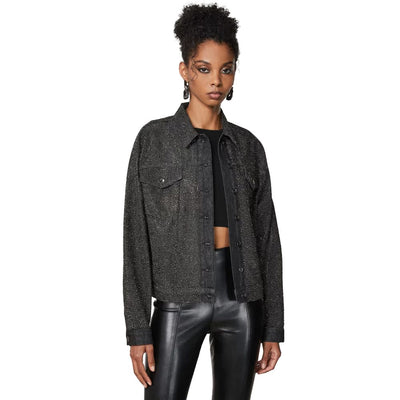 Patrizia Pepe Black Cotton Jackets & Coat