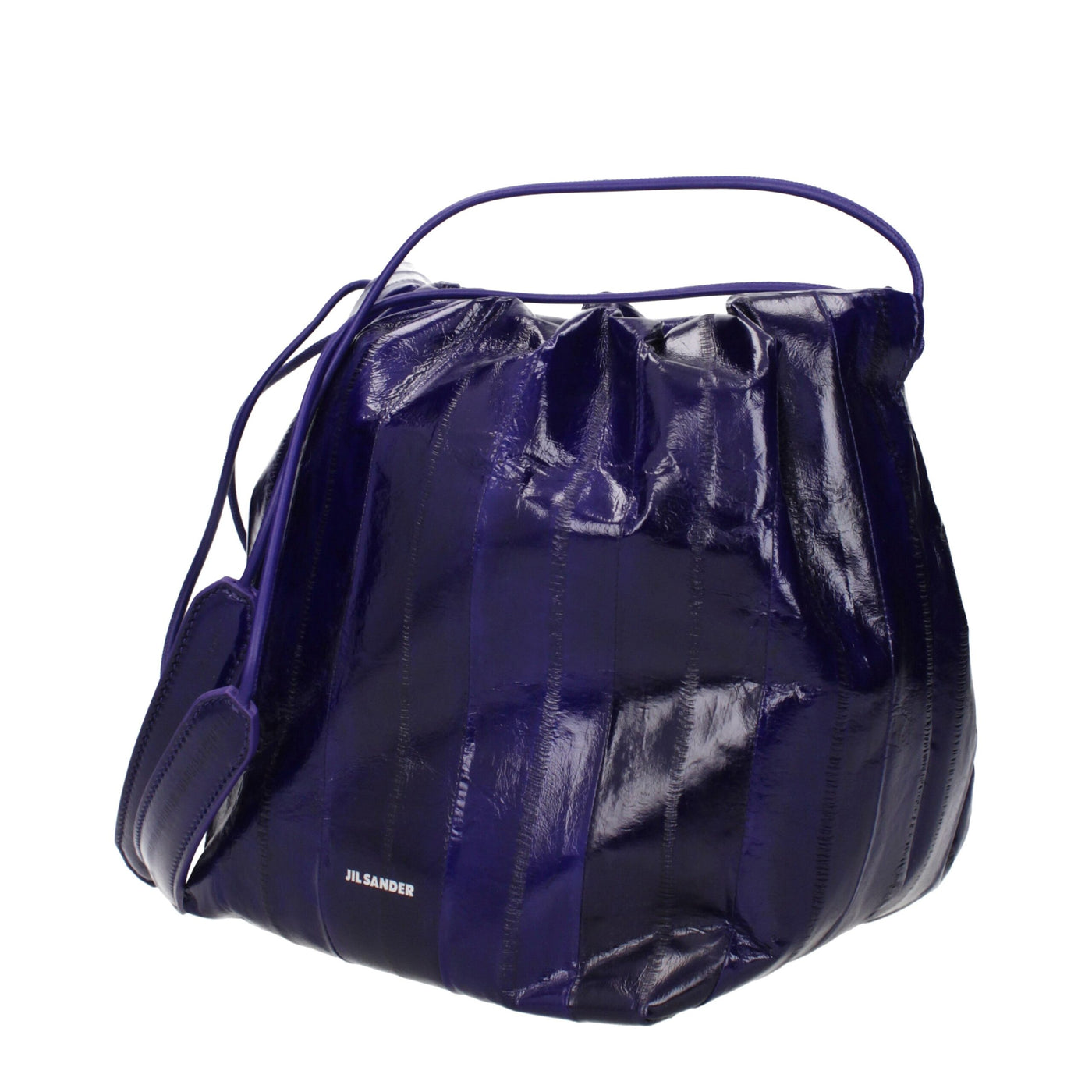 Jil Sander Purple Leather Shoulder Bag
