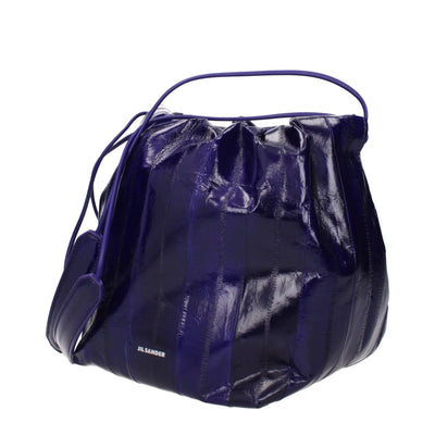 Jil Sander Purple Leather Shoulder Bag