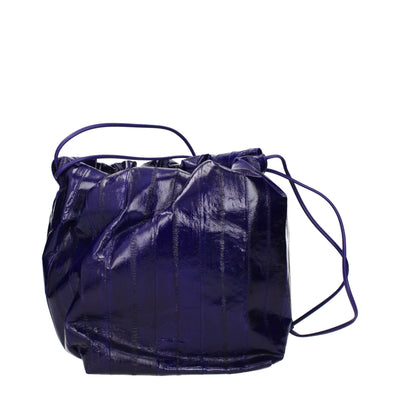 Jil Sander Purple Leather Shoulder Bag