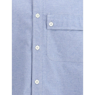Thom Browne Light Blue Cotton Pattern Shirt