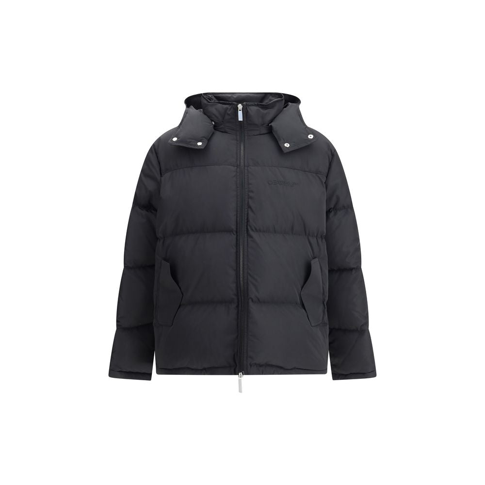 Off-White Black Polyester Full-Length Jacket
