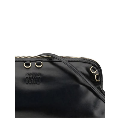 Miu Miu Black Calf Leather Bos Taurus Shoulder Bag