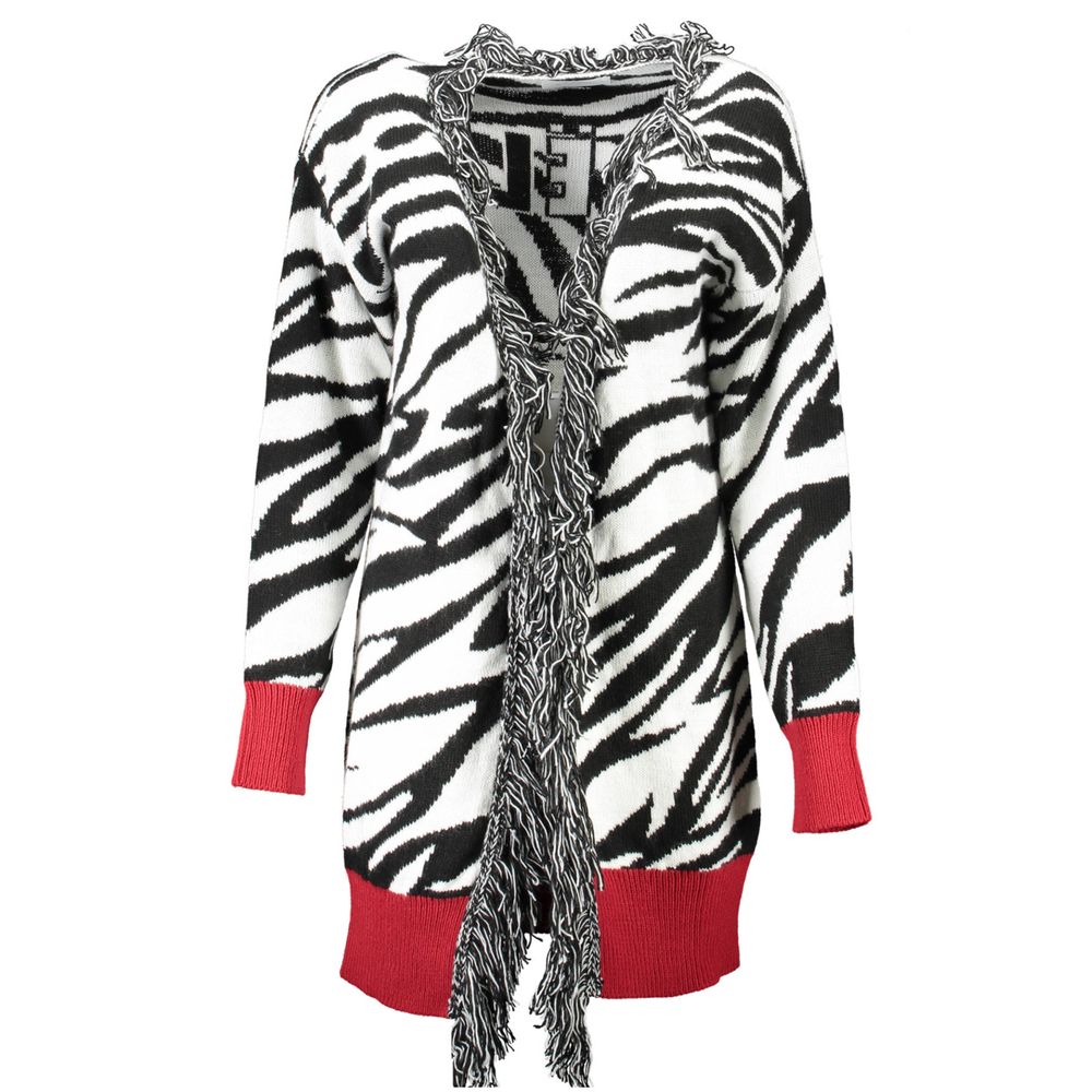 Gaelle Paris Bianco Acrylic Women Cardigan