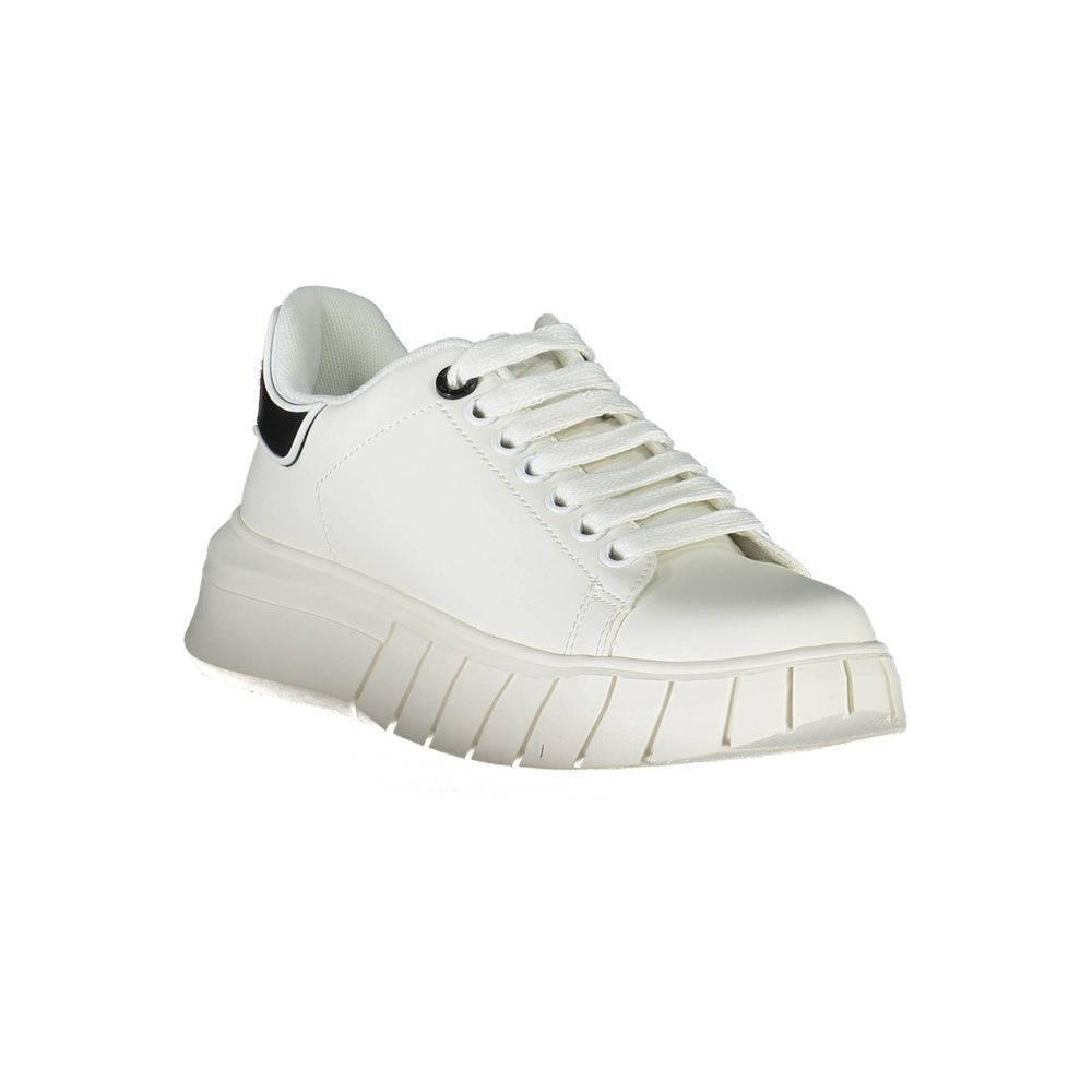 Gaelle Paris White Polyurethane Women Sneaker