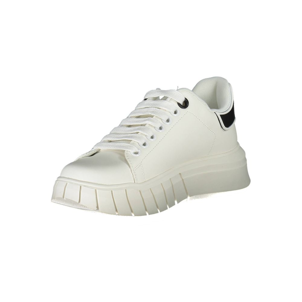 Gaelle Paris White Polyurethane Women Sneaker