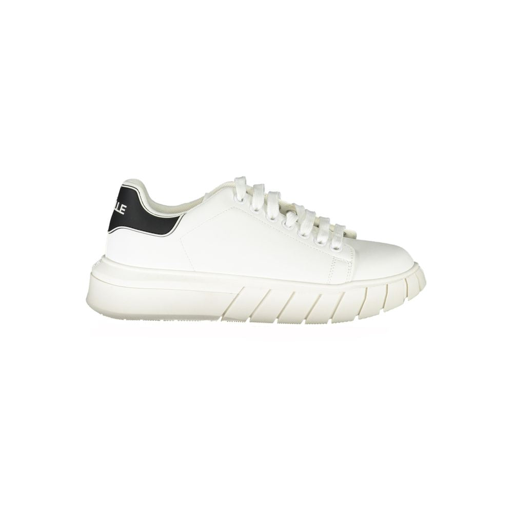 Gaelle Paris Bianco Polyurethane Men Sneaker