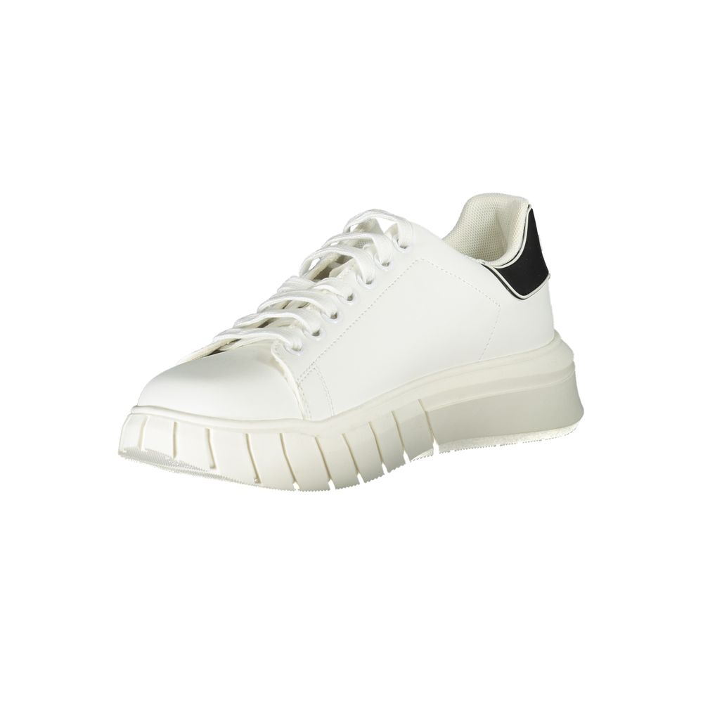 Gaelle Paris Bianco Polyurethane Men Sneaker