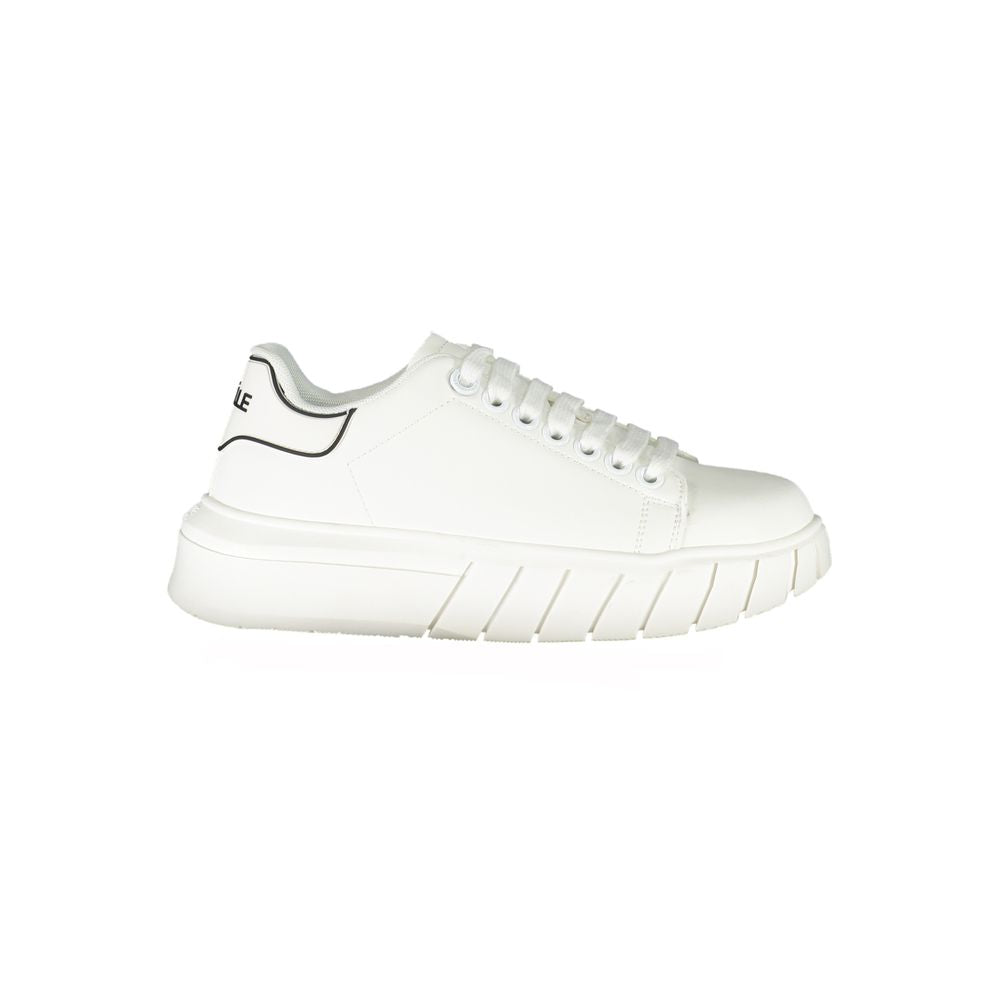 Gaelle Paris White Polyurethane Women Sneaker