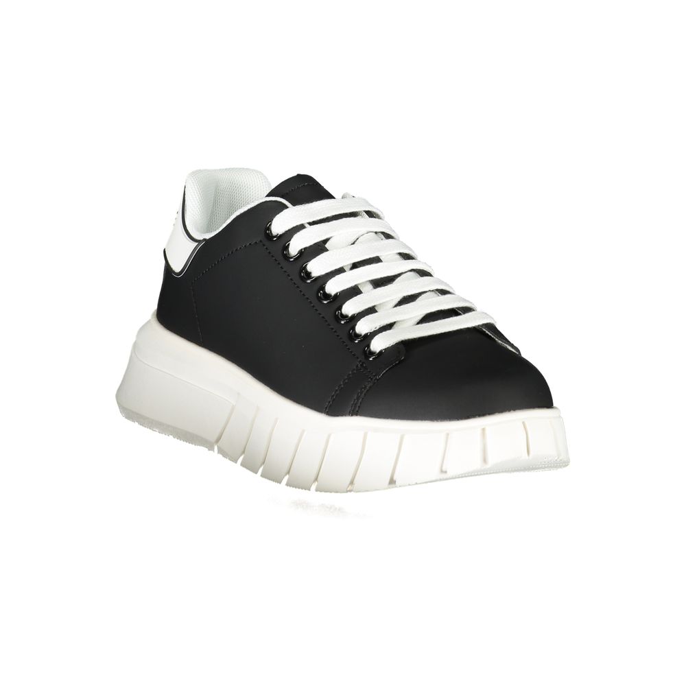 Gaelle Paris Black Polyurethane Men Sneaker