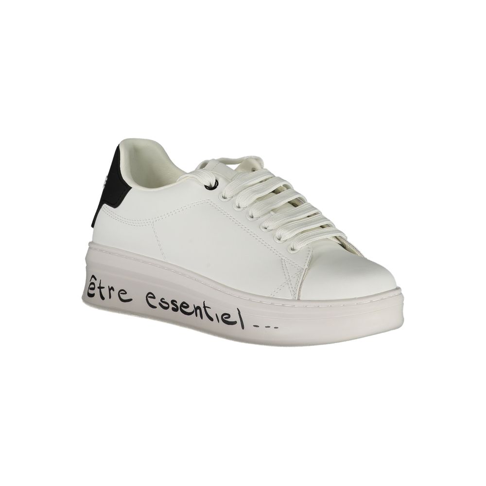Gaelle Paris "Bianco Polyurethane Women Sneaker"