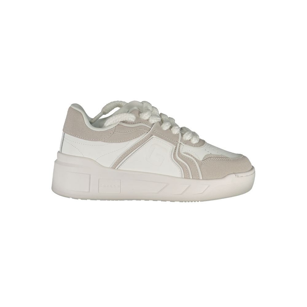 Gaelle Paris Bianco Polyurethane Women Sneaker