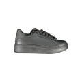 Gaelle Paris Black Polyurethane Men Sneaker