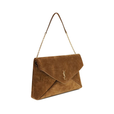 Saint Laurent Beige Calf Leather Bos Taurus Shoulder Bag