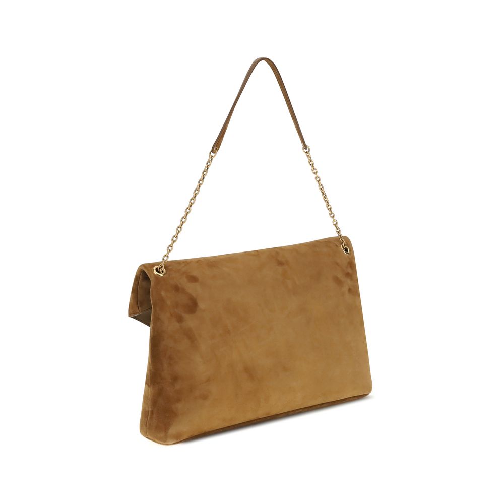 Saint Laurent Beige Calf Leather Bos Taurus Shoulder Bag