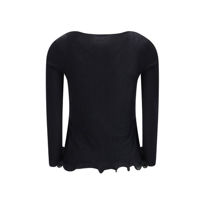 Fendi Black Fleece Wool Top