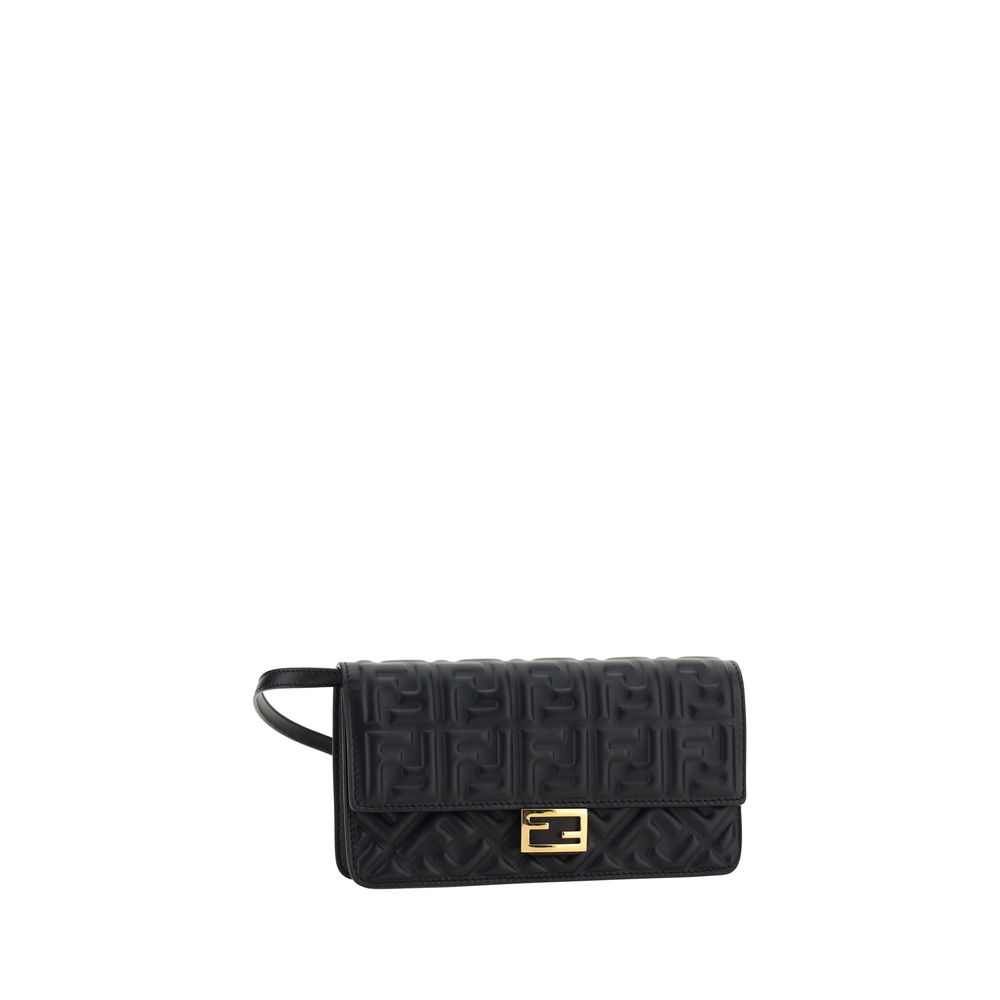 Fendi Black Calf Leather Bos Taurus Wallet