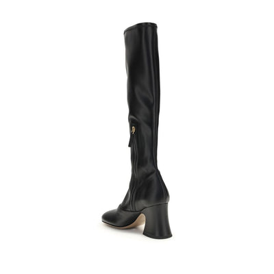 Chloé Black Leather High Heel Boots