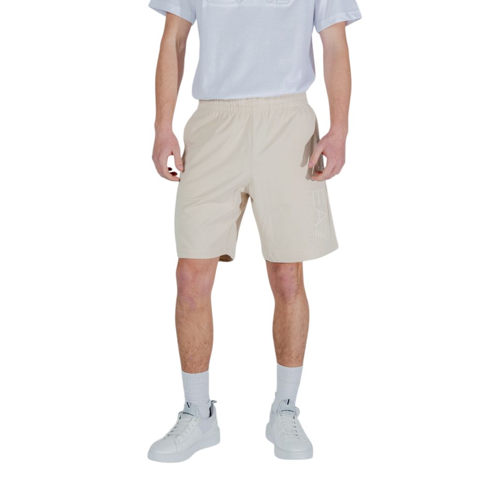 EA7 Emporio Armani Beige Cotton Bermuda Shorts