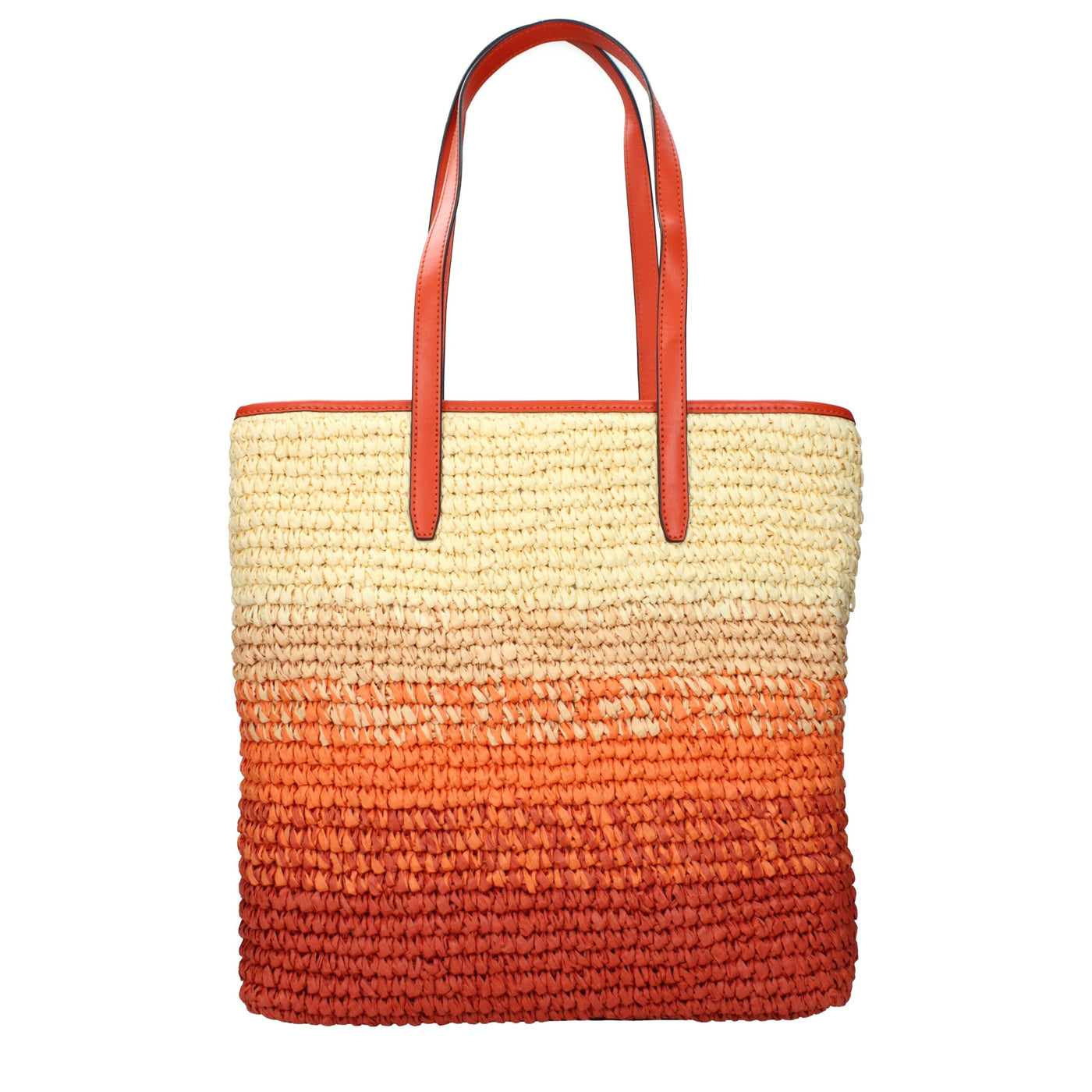 Michael Kors Orange Raffia Shoulder Bag