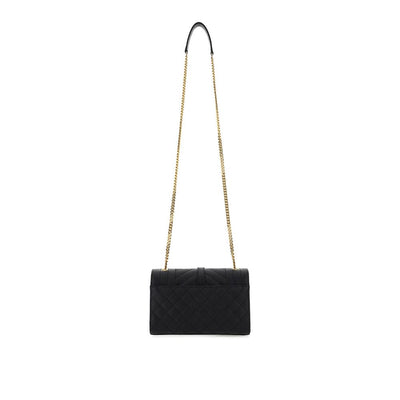Saint Laurent Black Calf Leather Bos Taurus Shoulder Bag