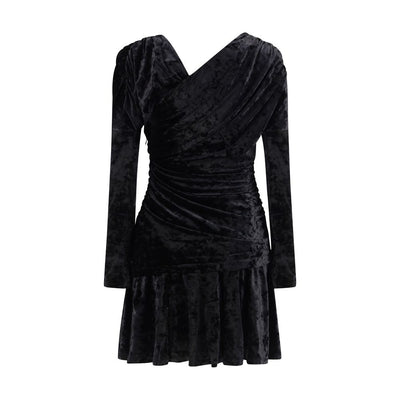 Ganni Black Recycled Polyester Cocktail Dress