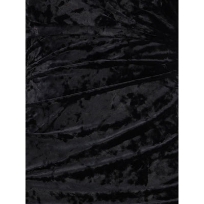 Ganni Black Recycled Polyester Cocktail Dress