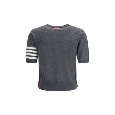 Thom Browne Gray Fleece Wool T-Shirt