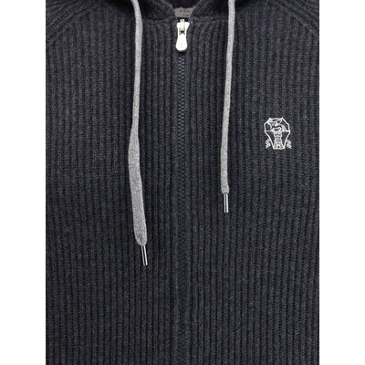 Brunello Cucinelli Black Cashmere Hoodie