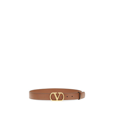 Valentino Garavani Beige Calf Leather Bos Taurus Regular Belt
