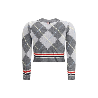 Thom Browne Gray Fleece Wool Cardigan