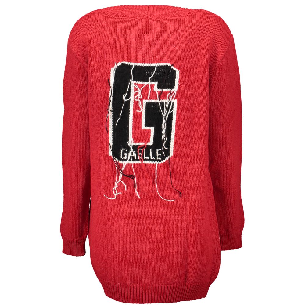 Gaelle Paris Red Acrylic Women Cardigan